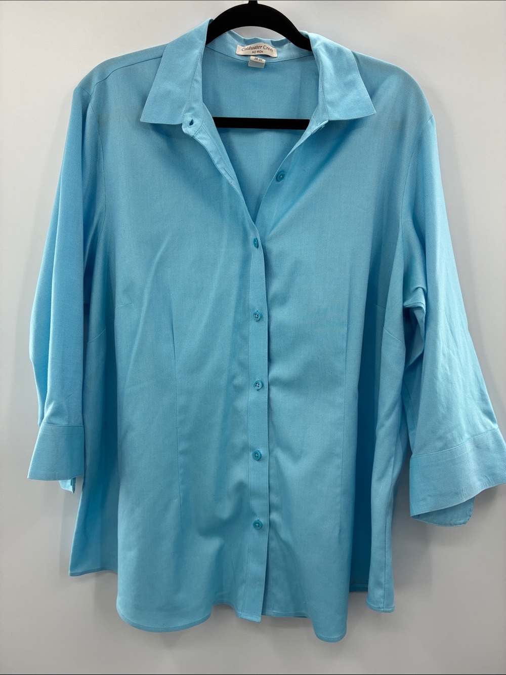 Coldwater Creek Sky Blue Button-Front Women's Shirt size 20/22